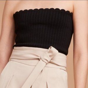 Wilfred allete scalloped black tube top
